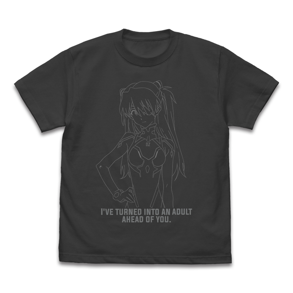 EVANGELION_Mサイズ_式波・アスカ・ラングレー ラインアート Tシャツ/SUMI