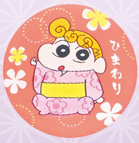 クレヨンしんちゃん_織刺繍缶マグネット ひまわり