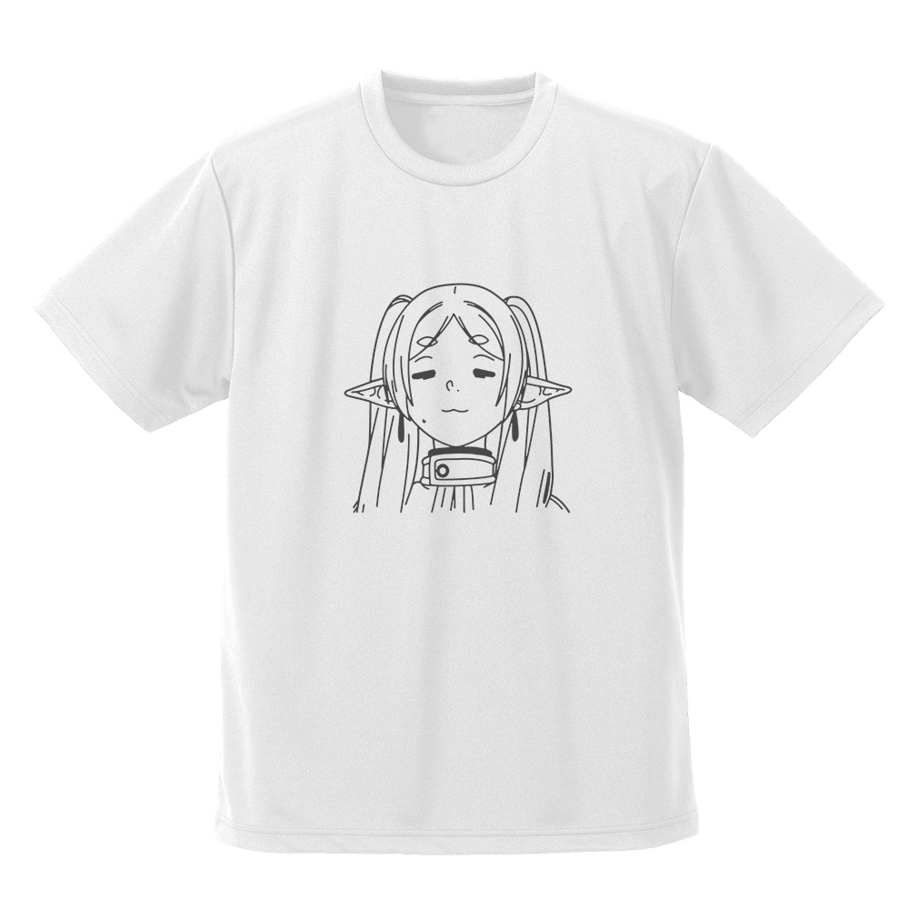 葬送のフリーレン_XLサイズ_フリーレン フェイス ドライTシャツ/WHITE