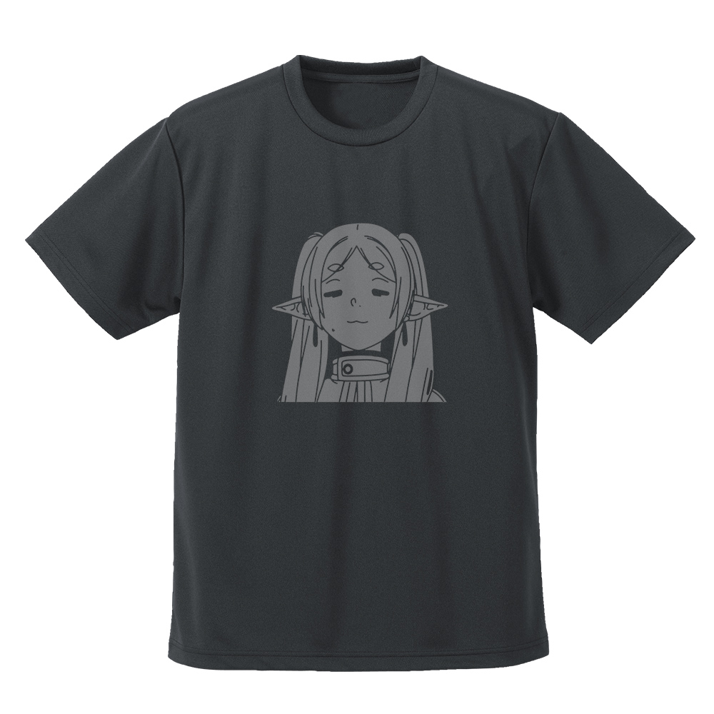葬送のフリーレン_Mサイズ_フリーレン フェイス ドライTシャツ/GUNMETAL