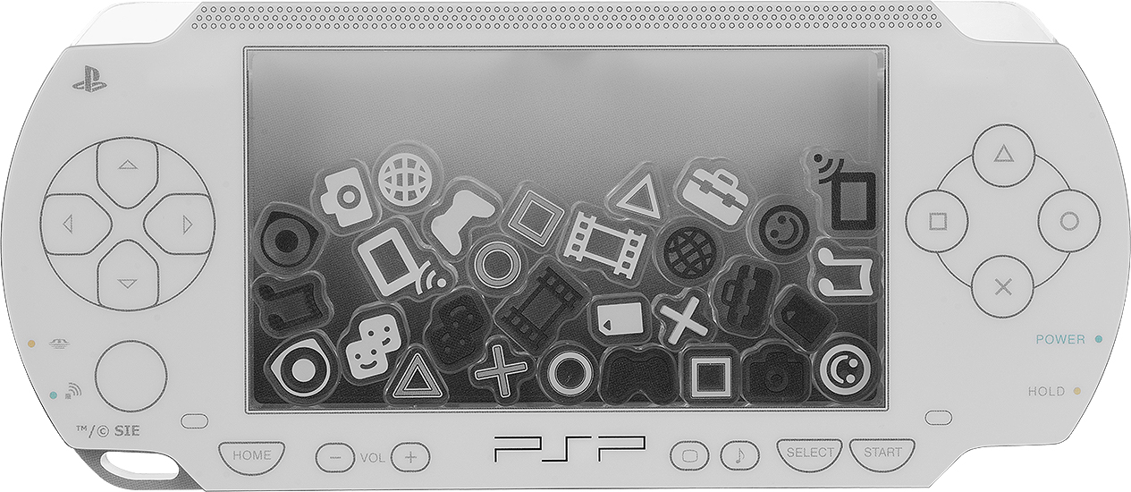 PlayStation(TM)_PSP(TM) (PlayStation(TM) Portable)のシャカシャカアクリルスタンド 白Ver.