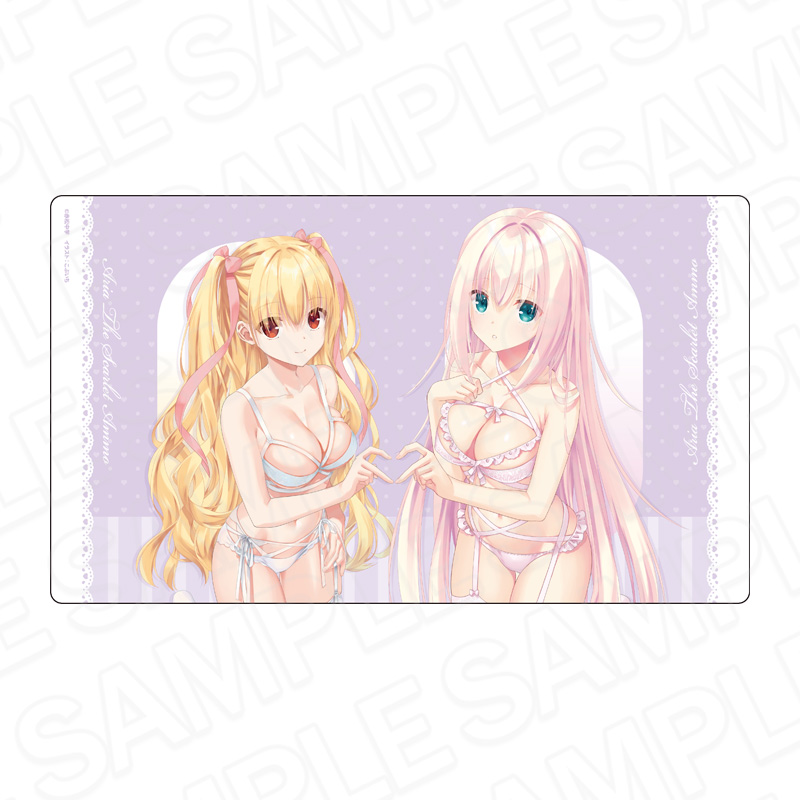 緋弾のアリア_ラバーデスクマット 理子&リサ ボンテージランジェリー ver.