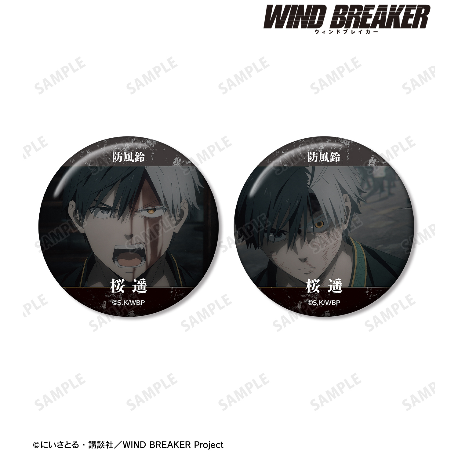 WIND BREAKER ナンジャタウン 缶バッジ　アクリルスタンド　カード WIND BREAKER_チェックセーラー トレーディングお名前バッジ