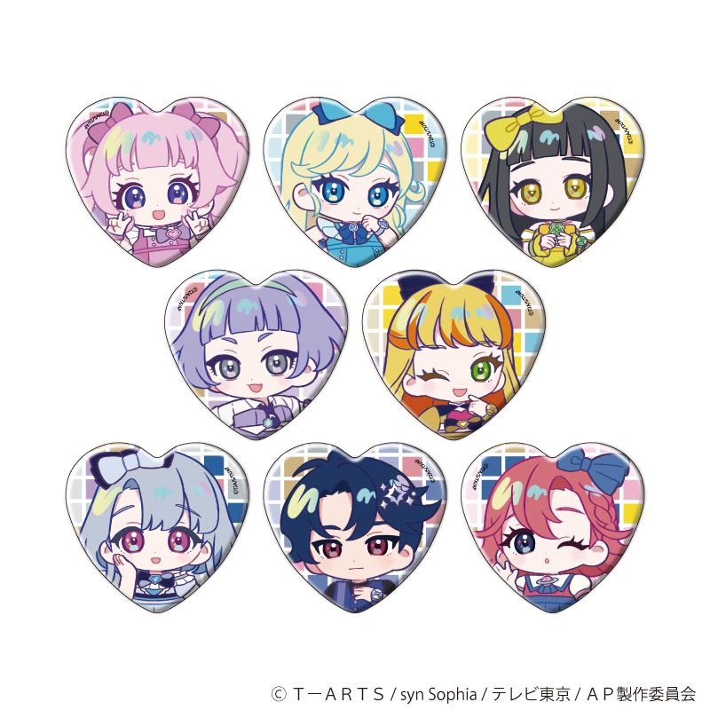 ひみつのアイプリ 二階堂タマキ 109 ハート缶バッジ ひみつのアイプリ_ハート型缶バッジ02/コンプリートセット(全8種
