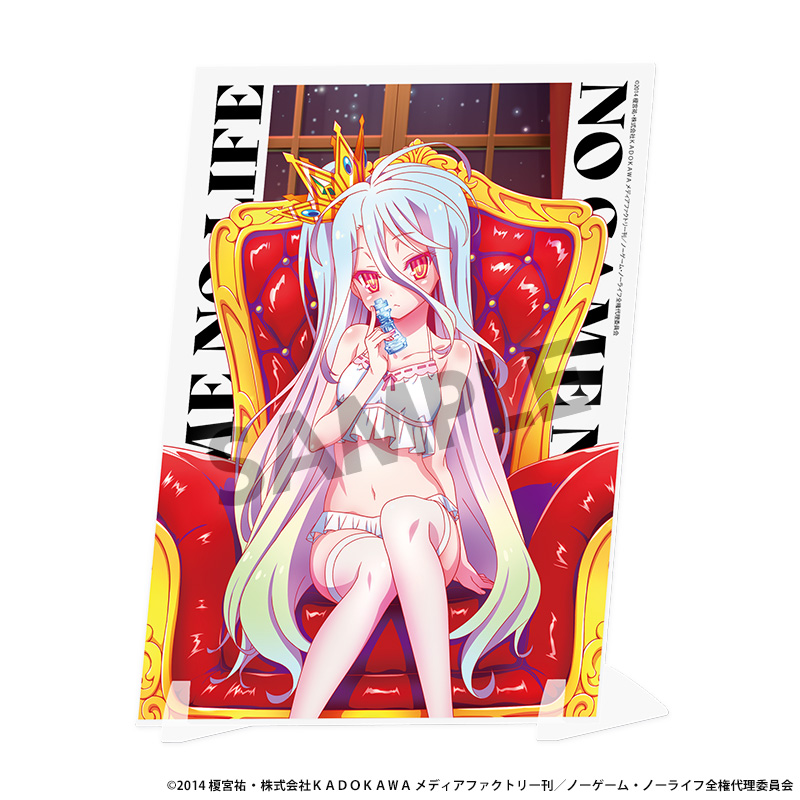 ノーゲーム・ノーライフ_描き下ろしビジュアルアクリルプレート 白 ナイトウェアVer.