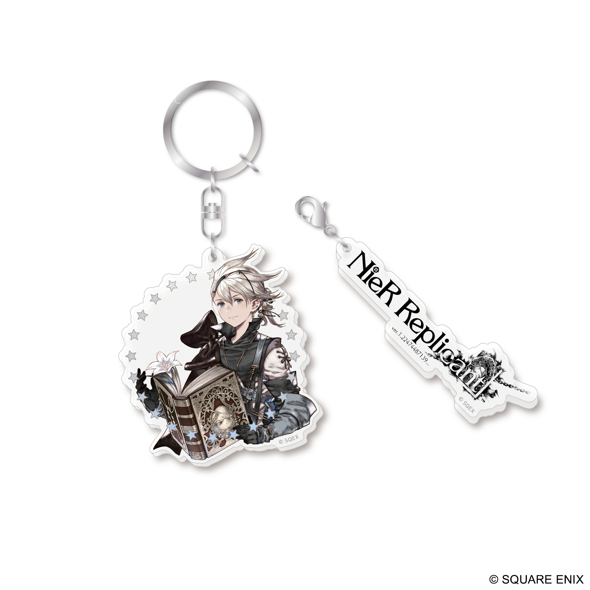 NieR Series_15th Anniversary アクリルキーホルダー 少年ニーア&白の書