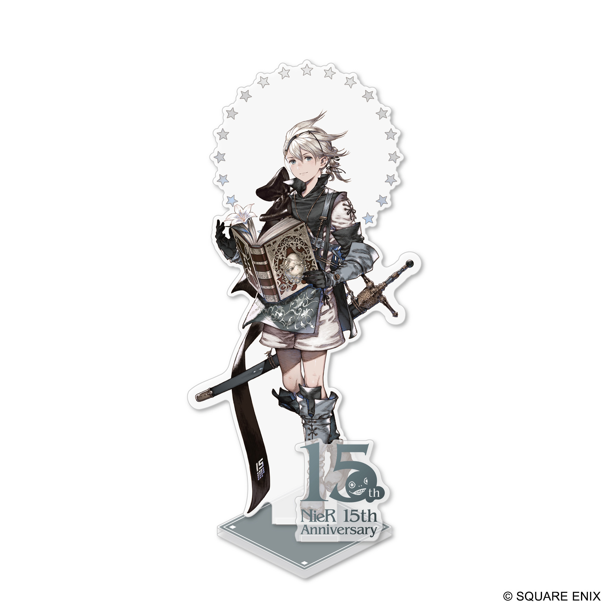 NieR Series_15th Anniversary アクリルスタンド 少年ニーア&白の書