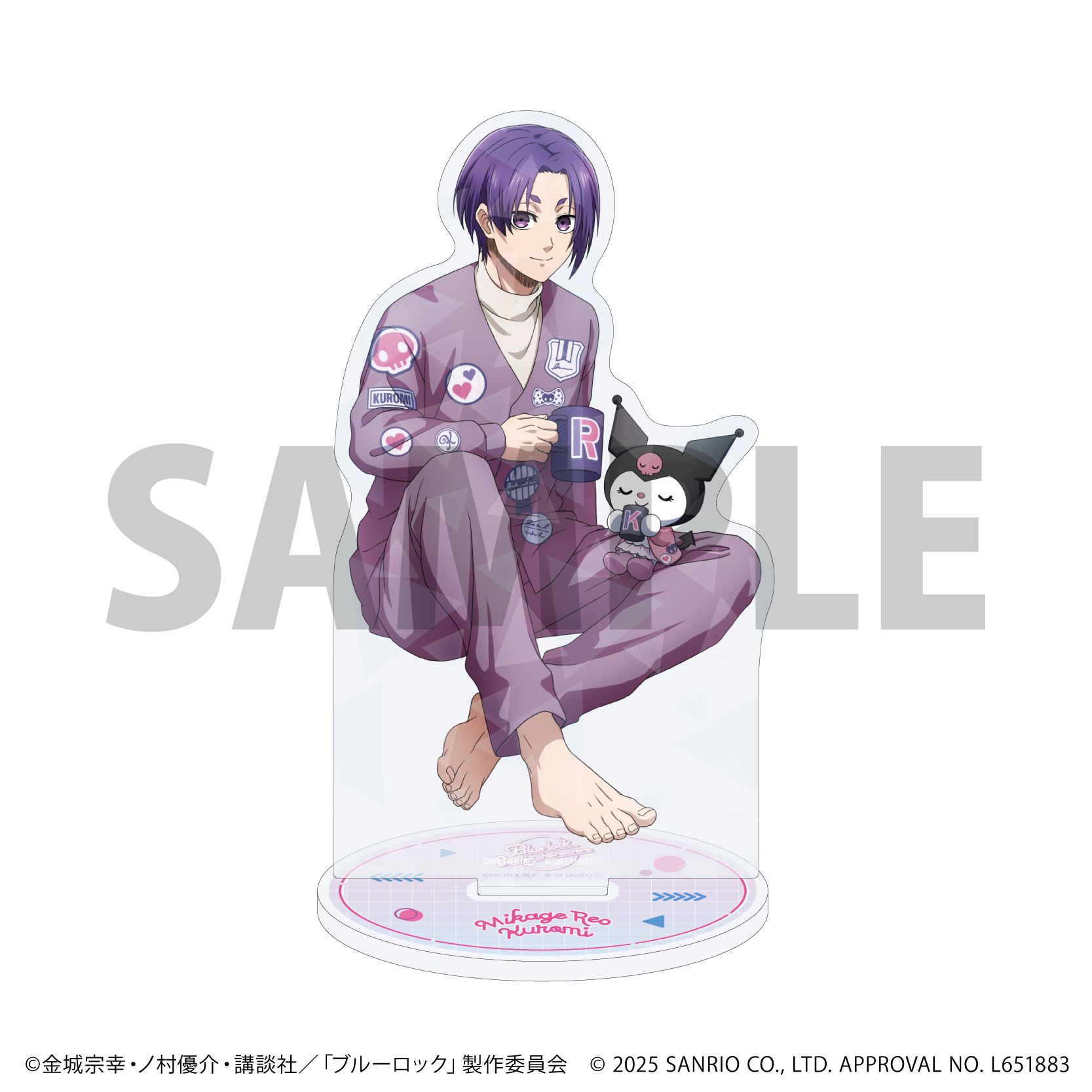 ブルーロック×サンリオキャラクターズ_ホログラムアクリルスタンド02/御影玲王×クロミ(コラボイラスト)