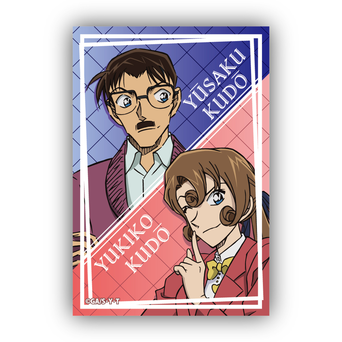 名探偵コナン_スクエア型缶バッジVol.4 工藤優作&工藤有希子