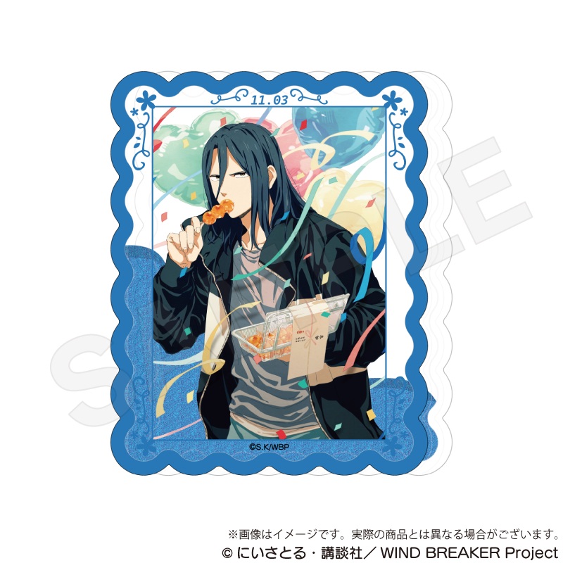 WIND BREAKER_オイルアクリルブロック お誕生日イラストver.　杉下京太郎