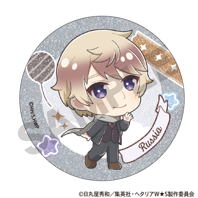 ヘタリア puppy ver. 缶バッジ　コンプリートセット ヘタリア World☆Stars_トレーディンググリッター缶バッジ ちま
