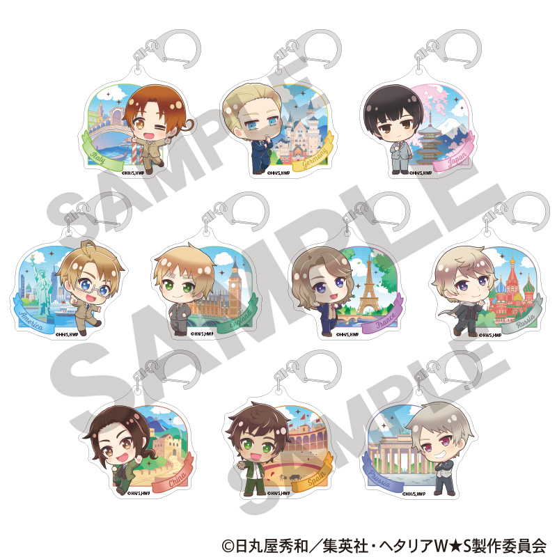 ヘタリア World★Stars_トレーディングアクリルキーホルダー　ちまにわ　【コンプリートBOX／10個入り】