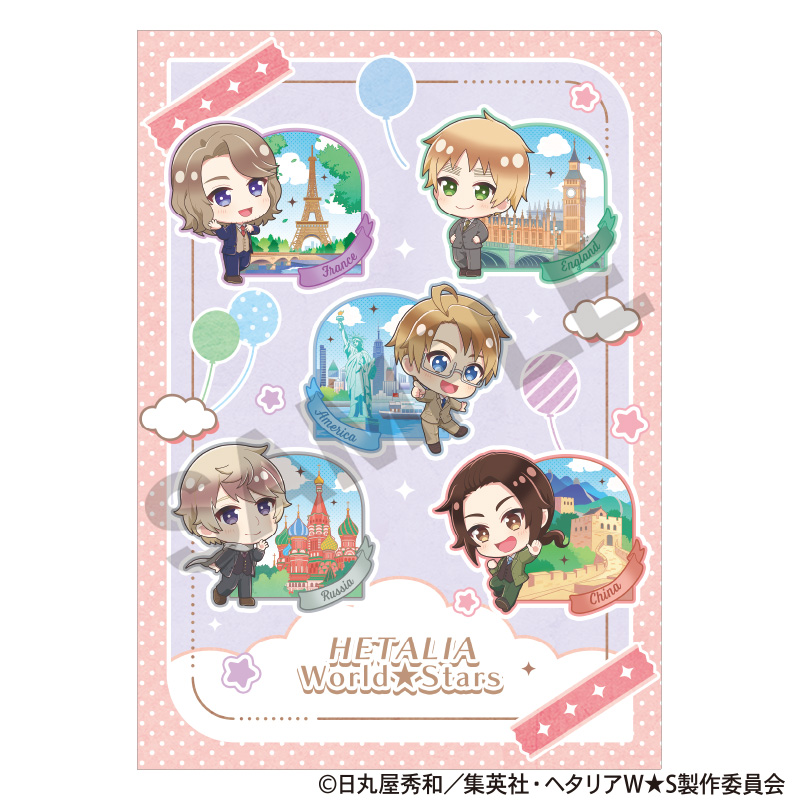 ヘタリア World★Stars_シングルクリアファイル　ピンク　ちまにわ