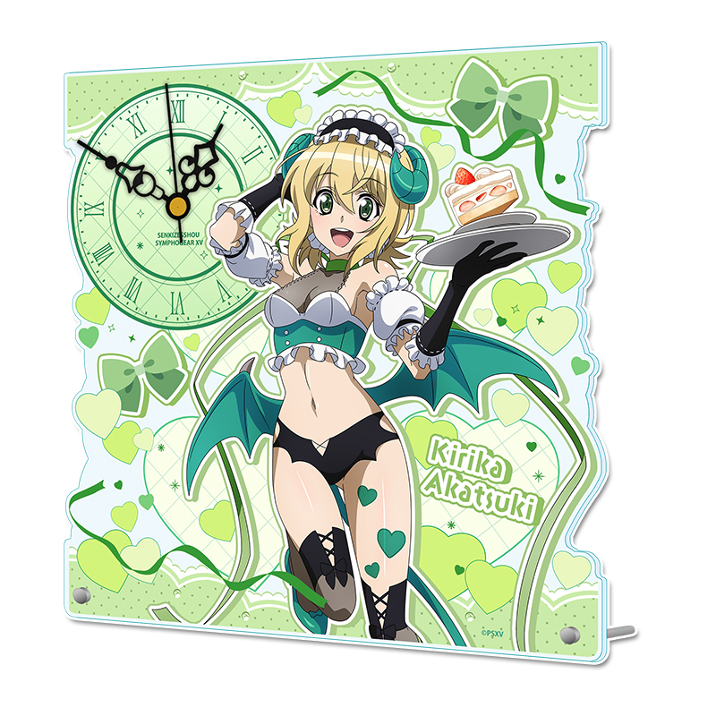 戦姫絶唱シンフォギアXV_描き下ろし　アクリル置時計【暁 切歌】小悪魔ウェイトレス