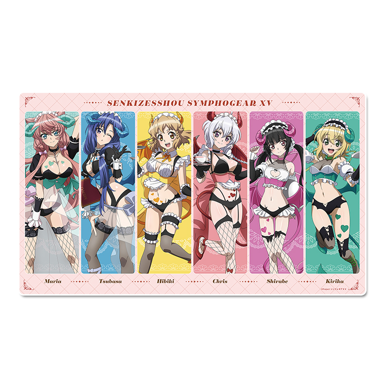 戦姫絶唱シンフォギアXV_描き下ろし　デスクマット【小悪魔ウェイトレス】