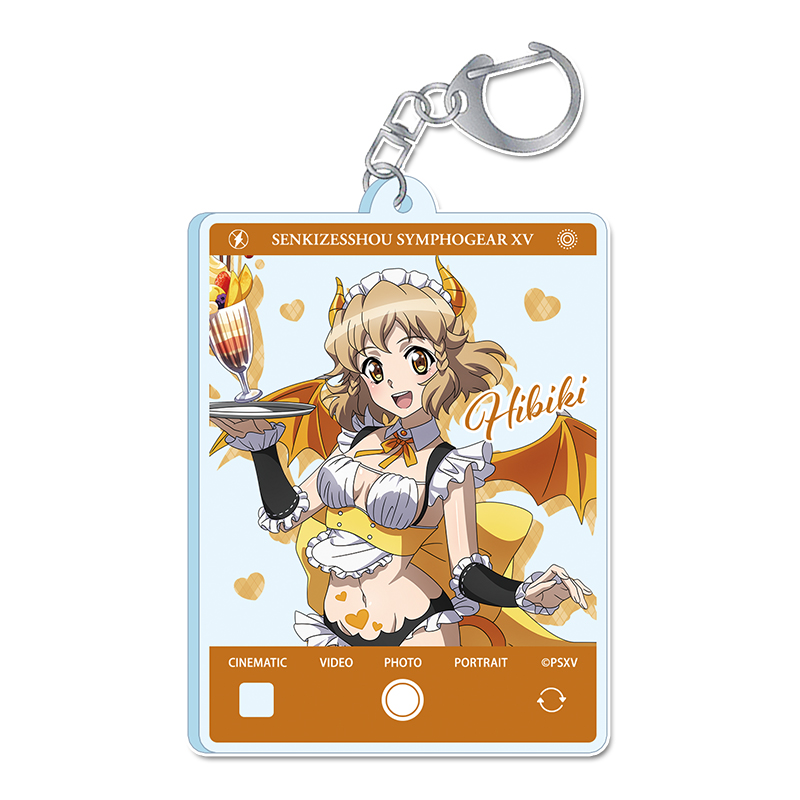 戦姫絶唱シンフォギアXV_描き下ろし　アクリルキーホルダー【立花 響】小悪魔ウェイトレス