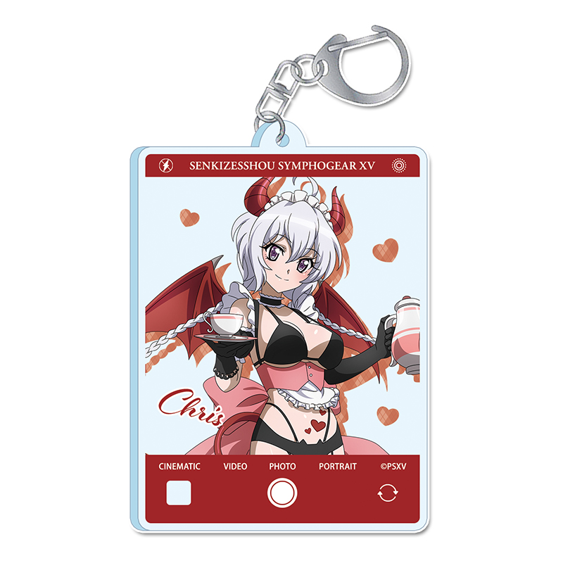戦姫絶唱シンフォギアXV_描き下ろし　アクリルキーホルダー【雪音 クリス】小悪魔ウェイトレス