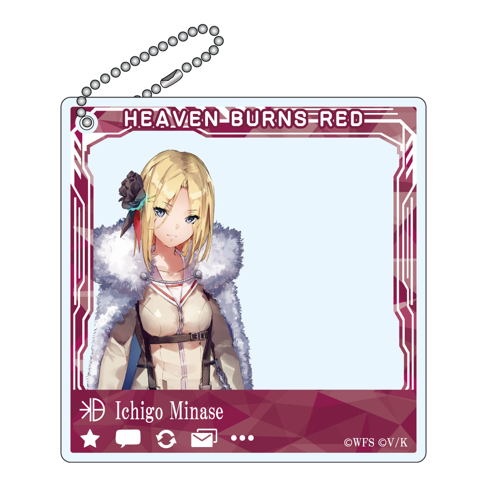 ヘブンバーンズレッド_SNSぽいアクリルキーホルダー 水瀬いちご