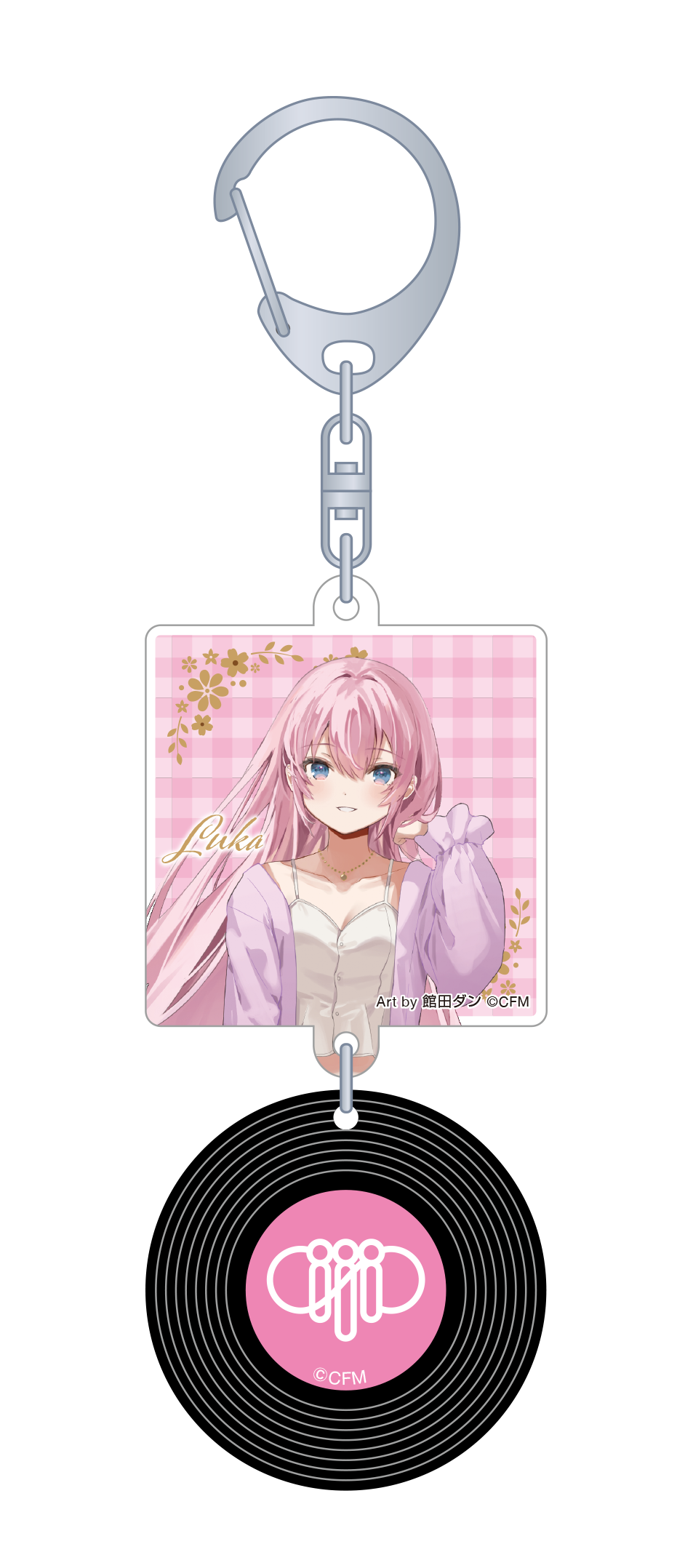 初音ミクシリーズ_レコード風キーホルダー／レジャフェス　D　巡音ルカ