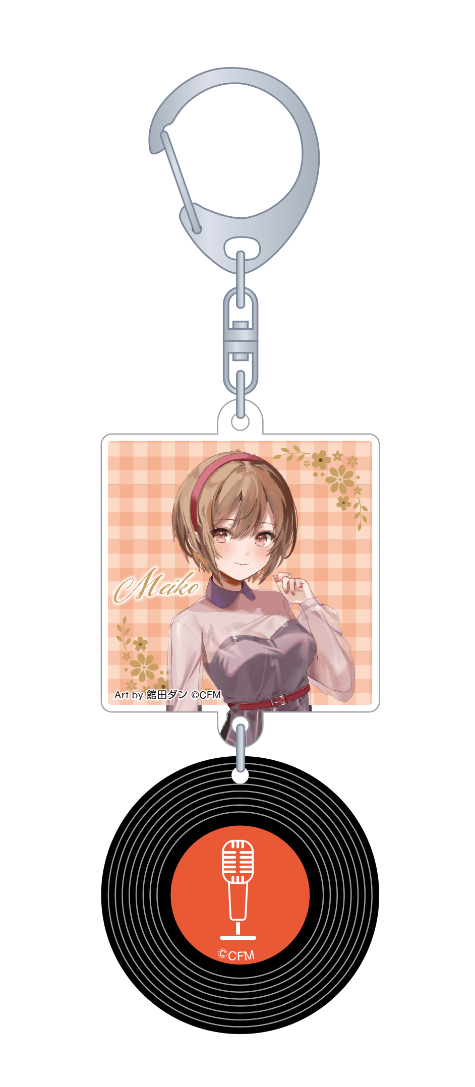 初音ミクシリーズ_レコード風キーホルダー／レジャフェス　E　MEIKO