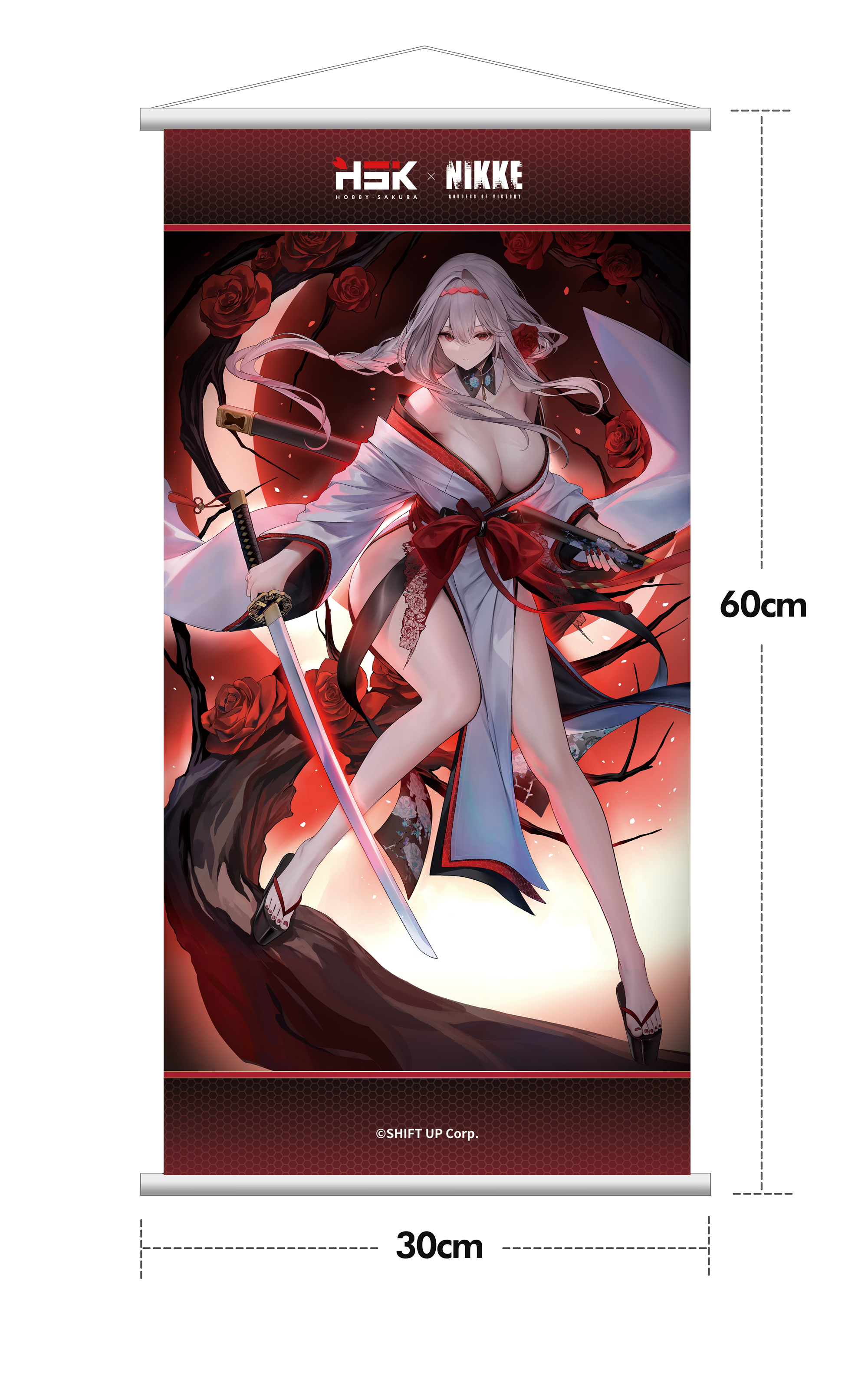 勝利の女神　NIKKE 京扇子　紅蓮：ブラックシャドウ：ロンギングフラワー ストア限定】NIKKE 京扇子 紅蓮：ブラックシャドウ：ロンギング