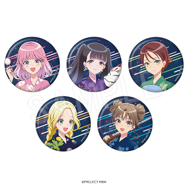 前橋ウィッチーズ_トレーディンググリッター缶バッジ 夏祭りVer.【OPP／5個入り】