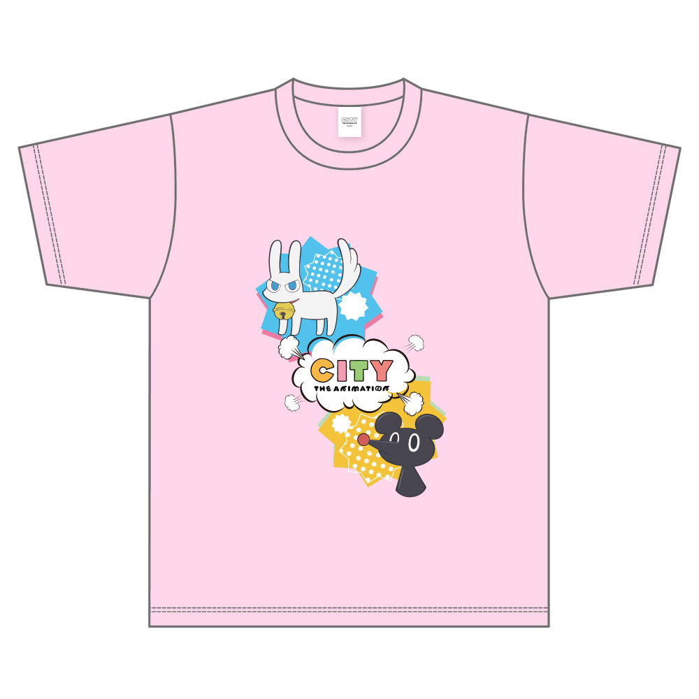 CITY THE ANIMATION_Mサイズ_TシャツA (ピンク)