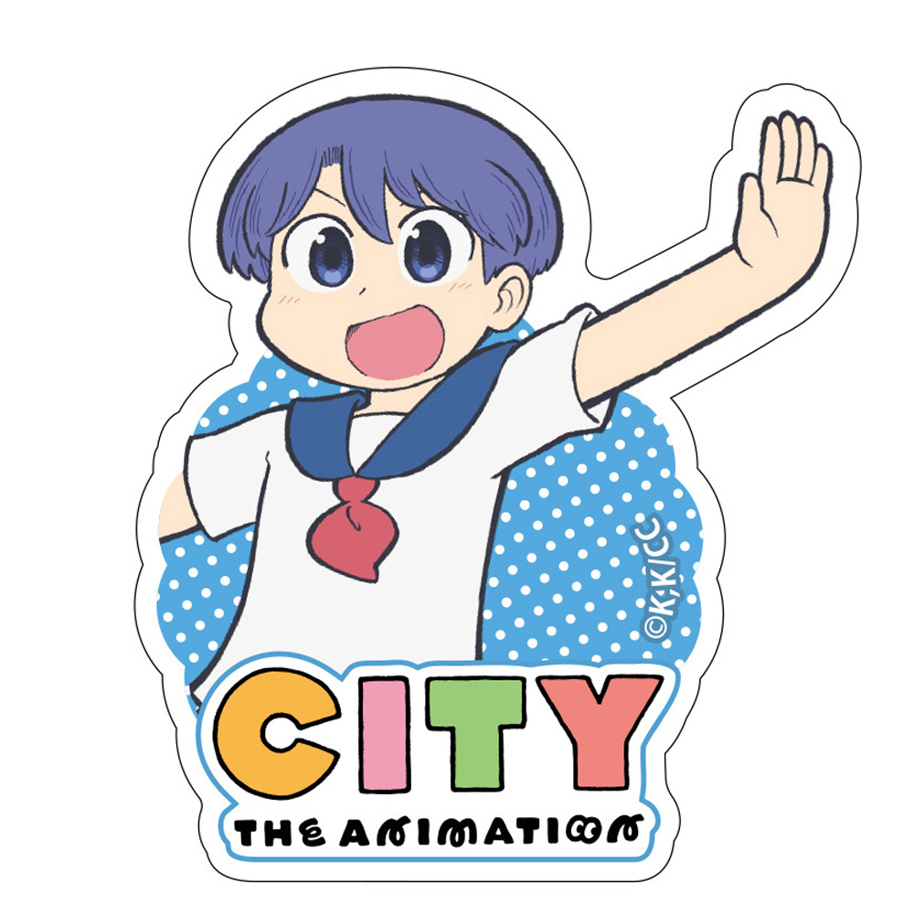 CITY THE ANIMATION_ダイカットステッカー 雨飾えり