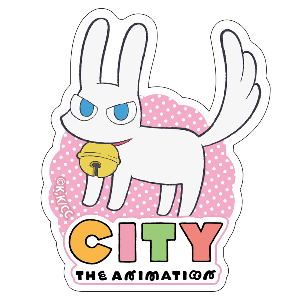 CITY THE ANIMATION_ダイカットステッカー みみねこ