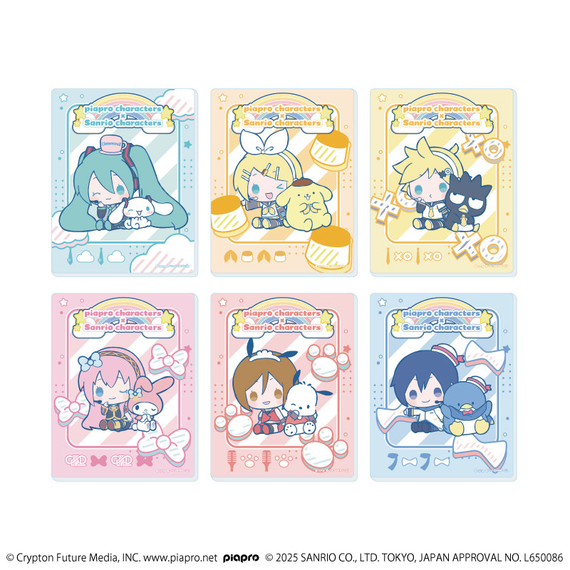 ピアプロキャラクターズ×サンリオキャラクターズ_アクリルカード01/コンプリートセット(全6種)(コラボイラスト)【コンプリートセット/6個入り】
