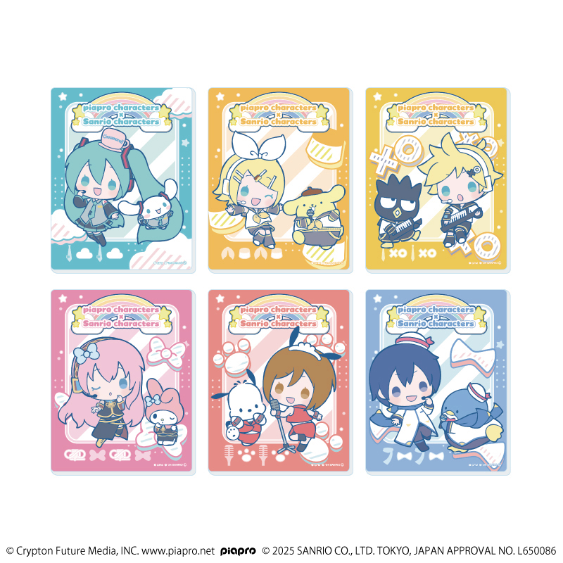 ピアプロキャラクターズ×サンリオキャラクターズ_アクリルカード02/コンプリートセット(全6種)(コラボイラスト)【コンプリートセット/6個入り】