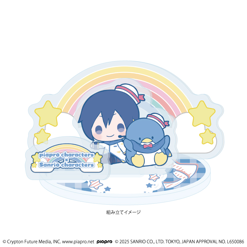ピアプロキャラクターズ×サンリオキャラクターズ_アクリルスタンドプレート06/KAITO×タキシードサム(コラボイラスト)