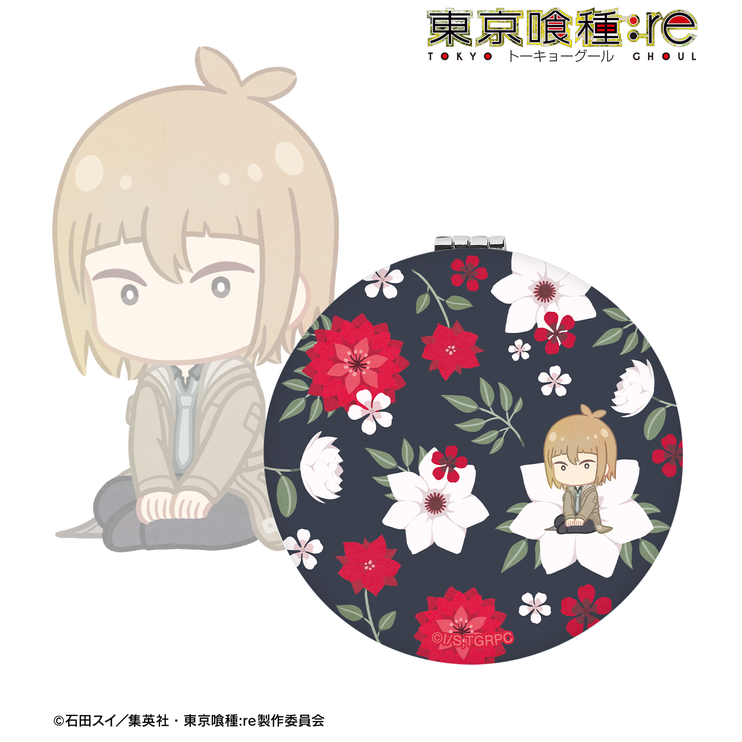 東京喰種トーキョーグール:re_不知吟士 Botania 丸型折りたたみミラー