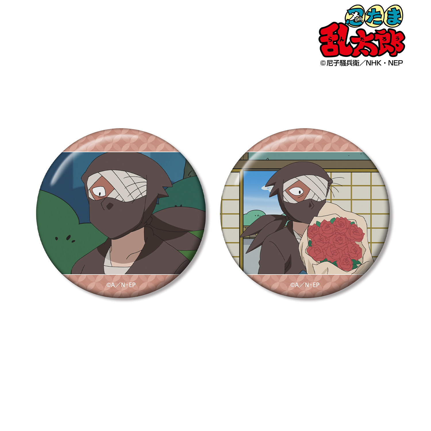 キャラクター缶バッジ付きブラウンバッグ Dr.STONE×サンリオキャラクターズ｜缶バッジ「Dr.STONE×サンリオ