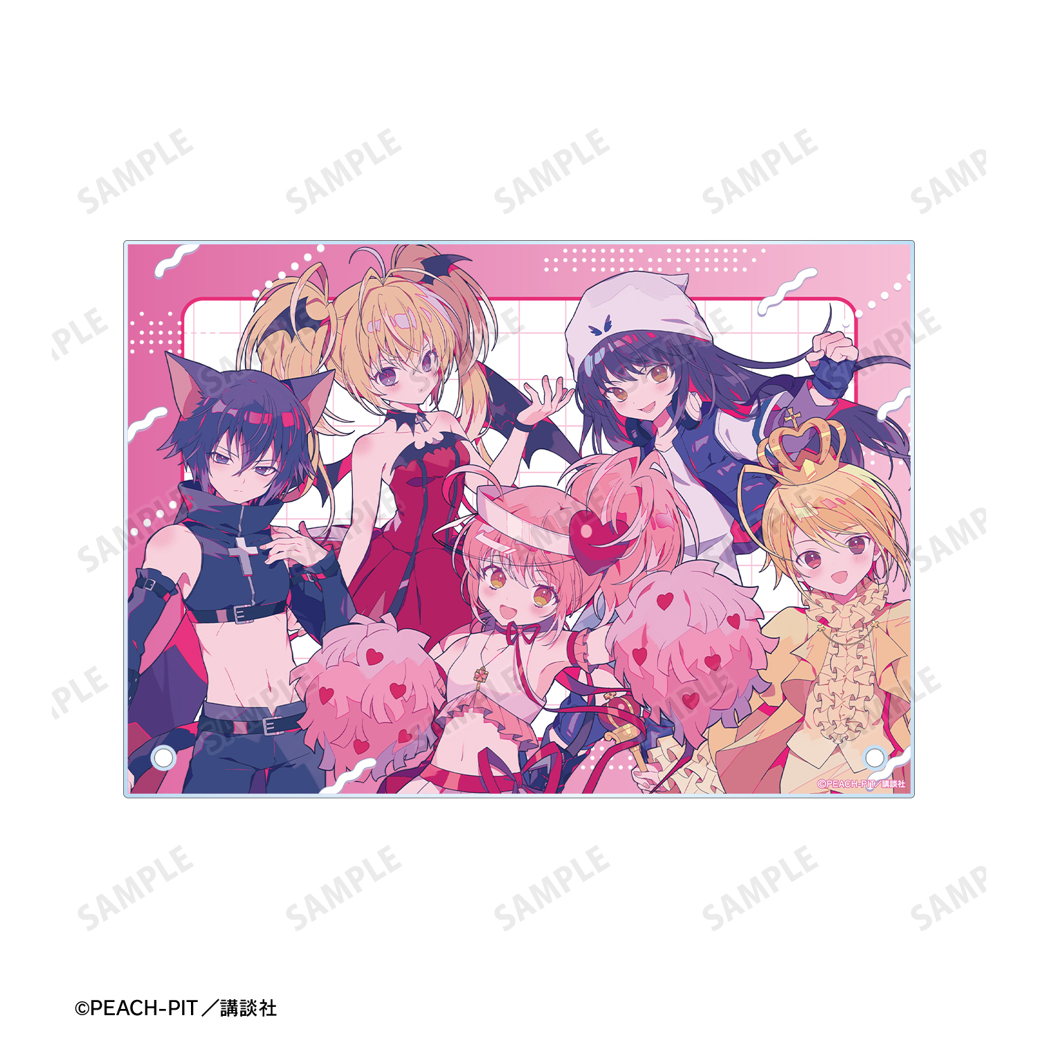 しゅごキャラ！_夢ノ内さんイラスト 集合 キャラなりver. A5アクリル