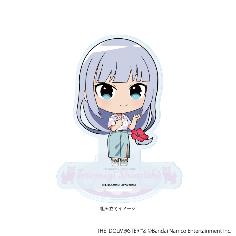 アイドルマスター ミリオンライブ！_アクリルスタンドプレート21/白石 紬 はいさい！ver.(ミニキャライラスト)