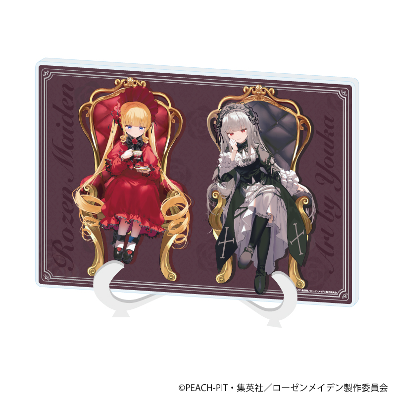 ローゼンメイデン Art by ようか_(A5サイズ)_アクリルアートボード02/水銀燈＆真紅(描き起こしイラスト)