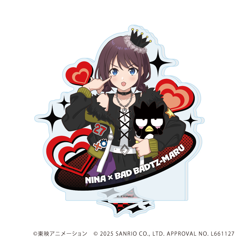 ガールズバンドクライ 井芹仁菜 特大アクリルスタンド バッドばつ丸 サンリオ ガールズバンドクライ×サンリオキャラクターズ』BIGアクリル