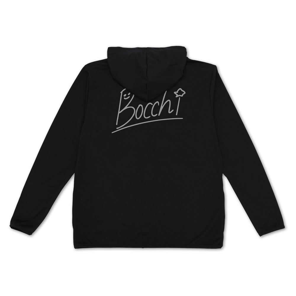 ぼっち・ざ・ろっく!_XXLサイズ_ぼっちちゃんのサイン 薄手ドライパーカー/BLACK