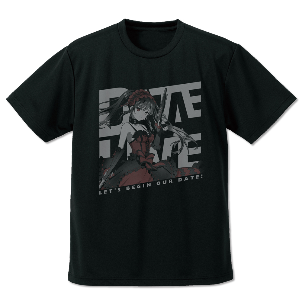デート・ア・ライブ?_Lサイズ_時崎狂三 ドライTシャツ/BLACK