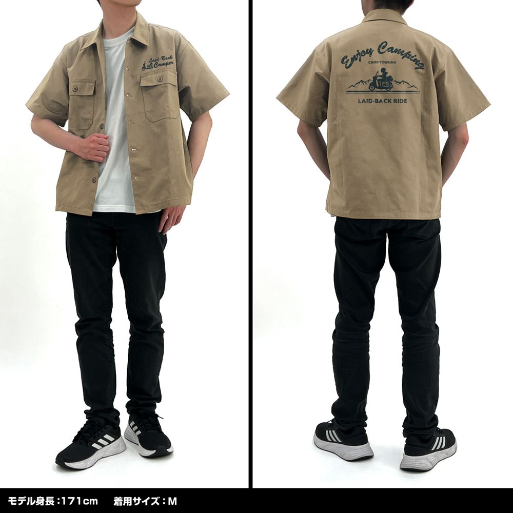 L　ゆるキャン△　孫⭐︎ライダーズ　襟付きシャツ、他　M　3L メンズ大きいサイズ3L ゆるキャン△ 孫ライダーズ 志摩リン 土岐