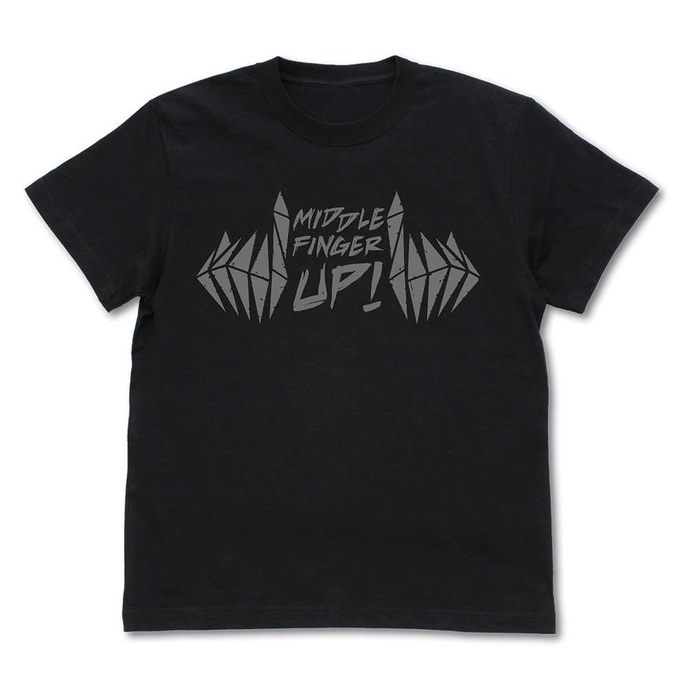 ガールズバンドクライ_XLサイズ_中指立ててけ! Tシャツ/BLACK
