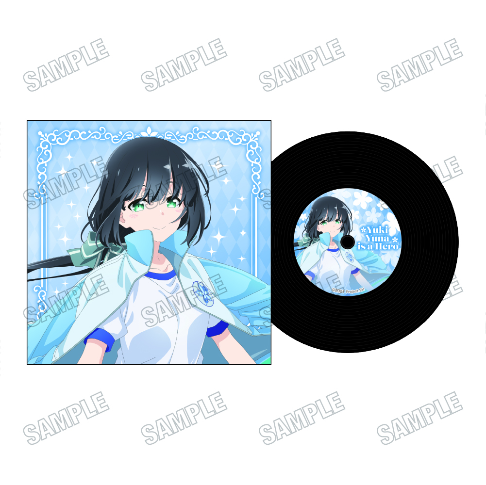 結城友奈は勇者である_描き下ろしレコード風コースター【勇気のバトン展ver.】?東郷美森
