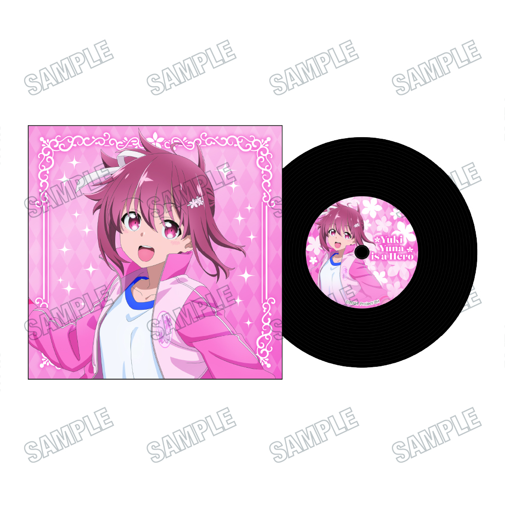 結城友奈は勇者である_描き下ろしレコード風コースター【勇気のバトン展ver.】?高嶋友奈
