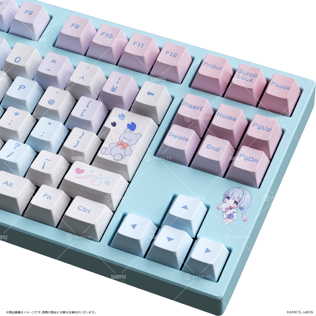 公式】【結城さくな×AMICIS】ゲーミングキーボード 80HE 日本語配列