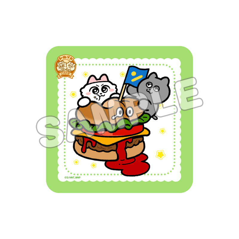 ンめねこ_ミニハンドタオル／ハンバーガープレート