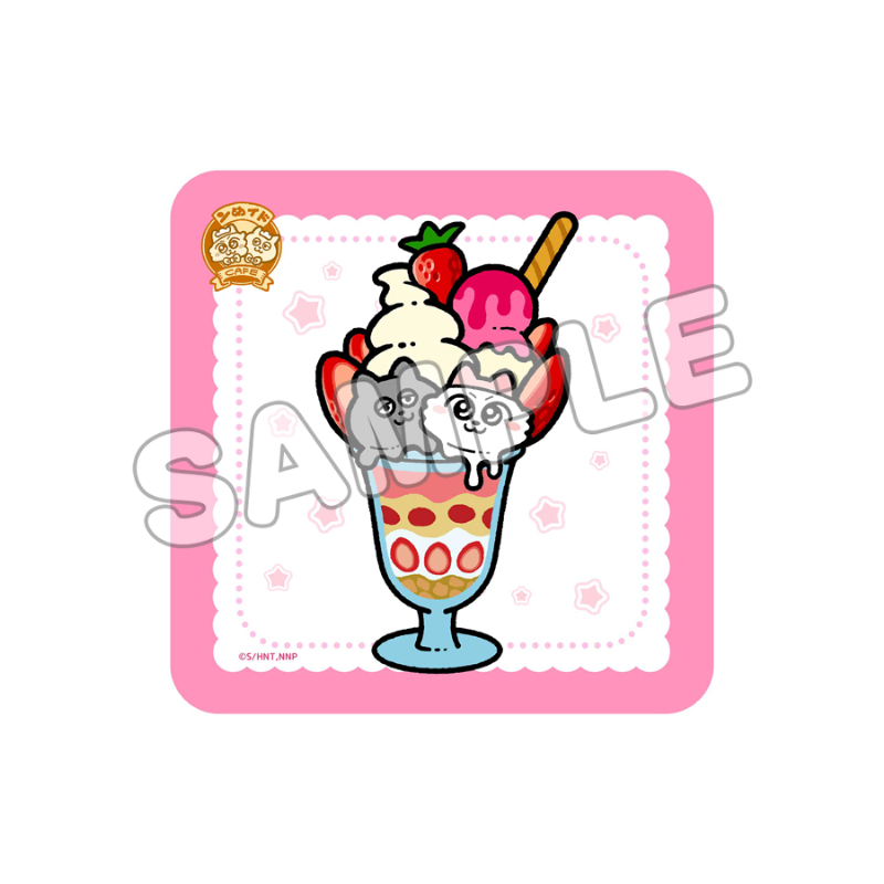 ンめねこ_ミニハンドタオル／ンめンめパフェ