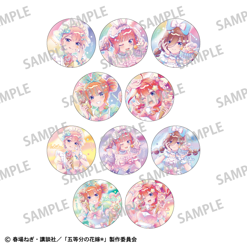 五等分の花嫁＊_トレーディングメタリック缶バッジ　アイス屋さん／カミアニTOUCH　【BOX／10個入り】