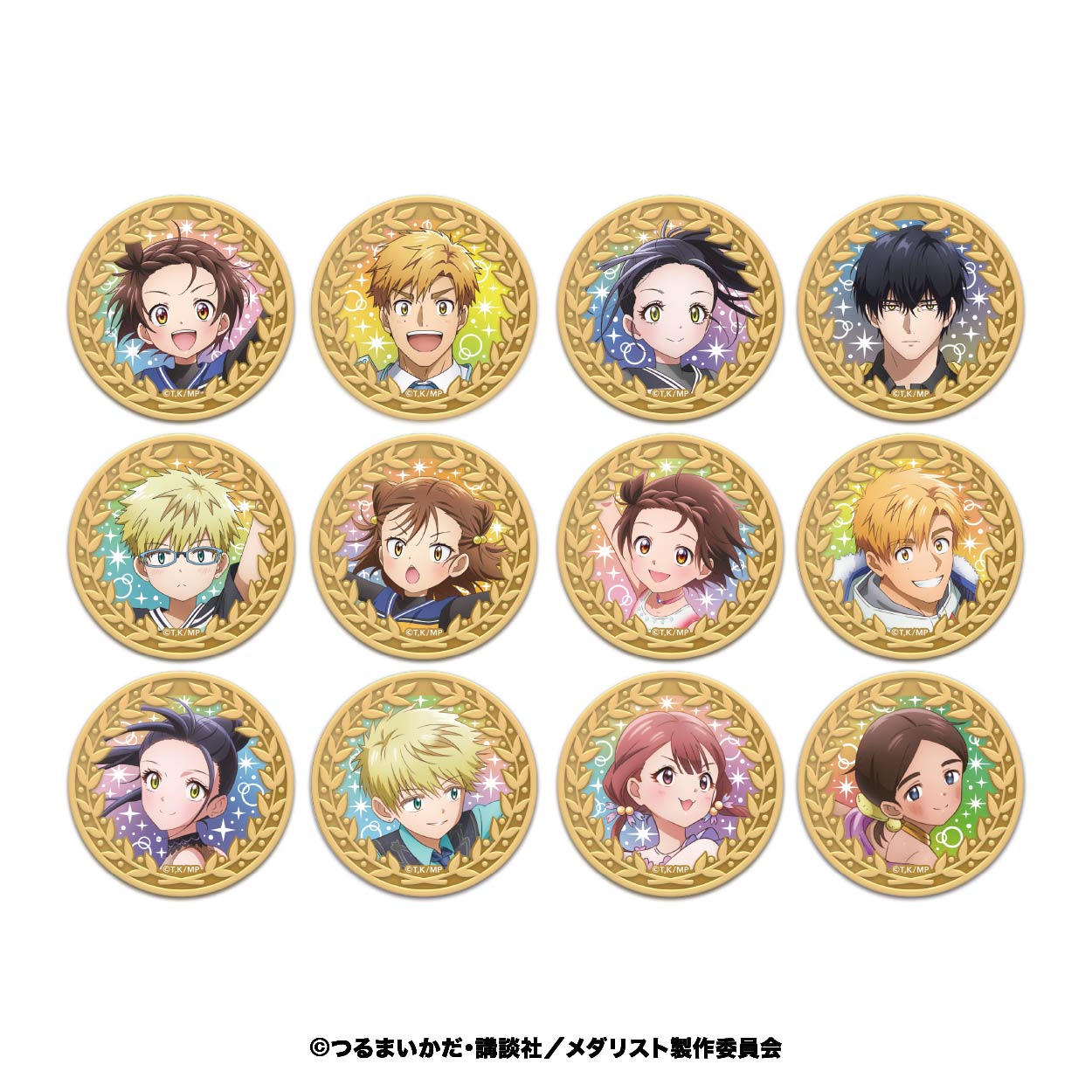 メダリスト_金メダル風カンバッジ【コンプリートBOX／12個入り