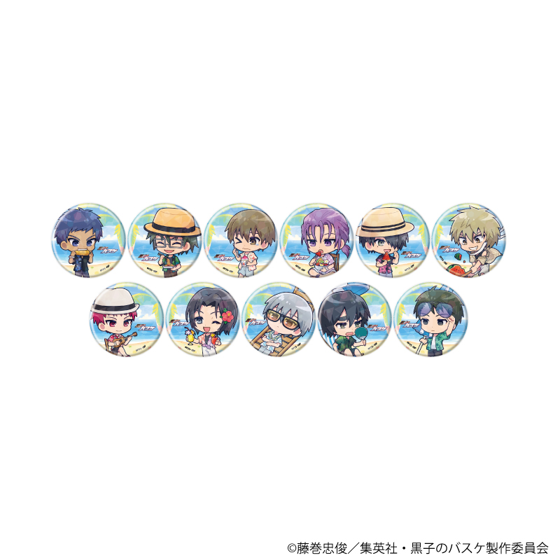 黒子のバスケ_(57mm)_ホログラム缶バッジ02/アロハver. コンプリートセット(全11種)(ミニキャライラスト)【コンプリートセット/11個入り】